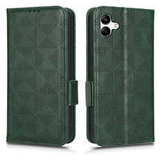 Coque Portefeuille Livre Cuir Etui Clapet C02X pour Samsung Galaxy F04 Vert