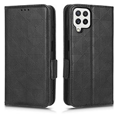 Coque Portefeuille Livre Cuir Etui Clapet C02X pour Samsung Galaxy F12 Noir