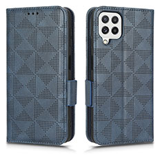 Coque Portefeuille Livre Cuir Etui Clapet C02X pour Samsung Galaxy M12 Bleu