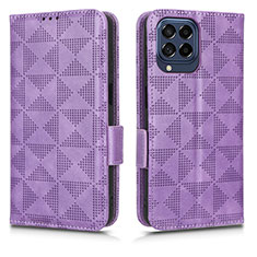 Coque Portefeuille Livre Cuir Etui Clapet C02X pour Samsung Galaxy M53 5G Violet