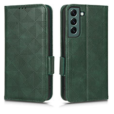 Coque Portefeuille Livre Cuir Etui Clapet C02X pour Samsung Galaxy S24 Plus 5G Vert