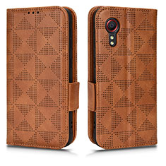 Coque Portefeuille Livre Cuir Etui Clapet C02X pour Samsung Galaxy XCover 5 SM-G525F Marron