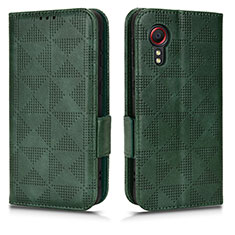 Coque Portefeuille Livre Cuir Etui Clapet C02X pour Samsung Galaxy XCover 5 SM-G525F Vert