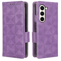 Coque Portefeuille Livre Cuir Etui Clapet C02X pour Samsung Galaxy Z Fold5 5G Violet