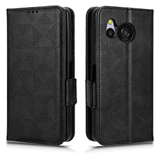 Coque Portefeuille Livre Cuir Etui Clapet C02X pour Sharp Aquos Sense8 Noir