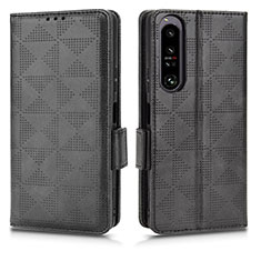 Coque Portefeuille Livre Cuir Etui Clapet C02X pour Sony Xperia 1 IV SO-51C Noir