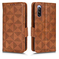 Coque Portefeuille Livre Cuir Etui Clapet C02X pour Sony Xperia 10 III SO-52B Marron