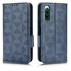 Coque Portefeuille Livre Cuir Etui Clapet C02X pour Sony Xperia 10 IV Bleu