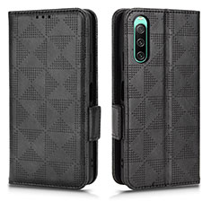 Coque Portefeuille Livre Cuir Etui Clapet C02X pour Sony Xperia 10 IV SO-52C Noir