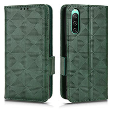 Coque Portefeuille Livre Cuir Etui Clapet C02X pour Sony Xperia 10 IV SOG07 Vert