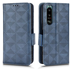 Coque Portefeuille Livre Cuir Etui Clapet C02X pour Sony Xperia 5 III Bleu