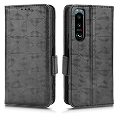 Coque Portefeuille Livre Cuir Etui Clapet C02X pour Sony Xperia 5 III Noir