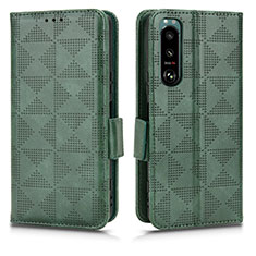 Coque Portefeuille Livre Cuir Etui Clapet C02X pour Sony Xperia 5 III Vert