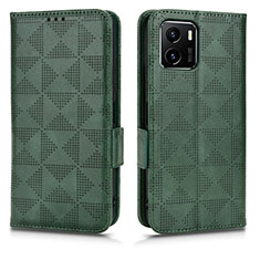 Coque Portefeuille Livre Cuir Etui Clapet C02X pour Vivo Y01A Vert