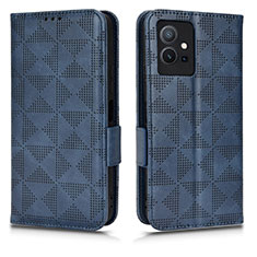 Coque Portefeuille Livre Cuir Etui Clapet C02X pour Vivo Y33e 5G Bleu