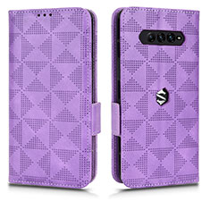 Coque Portefeuille Livre Cuir Etui Clapet C02X pour Xiaomi Black Shark 4 Pro 5G Violet