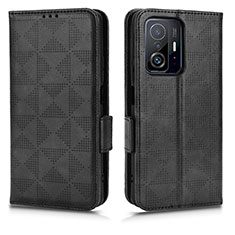 Coque Portefeuille Livre Cuir Etui Clapet C02X pour Xiaomi Mi 11T 5G Noir