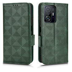 Coque Portefeuille Livre Cuir Etui Clapet C02X pour Xiaomi Mi 11T 5G Vert