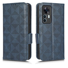 Coque Portefeuille Livre Cuir Etui Clapet C02X pour Xiaomi Mi 12T 5G Bleu