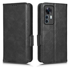 Coque Portefeuille Livre Cuir Etui Clapet C02X pour Xiaomi Mi 12T 5G Noir