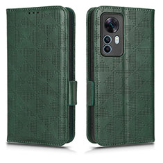 Coque Portefeuille Livre Cuir Etui Clapet C02X pour Xiaomi Mi 12T 5G Vert