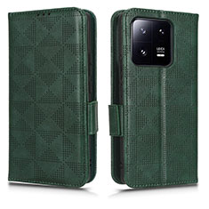 Coque Portefeuille Livre Cuir Etui Clapet C02X pour Xiaomi Mi 13 5G Vert