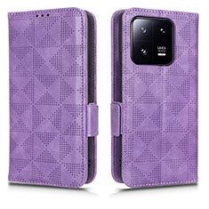 Coque Portefeuille Livre Cuir Etui Clapet C02X pour Xiaomi Mi 13 5G Violet