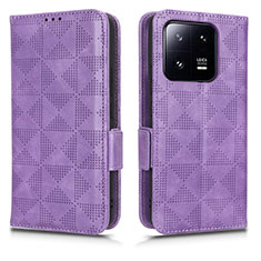 Coque Portefeuille Livre Cuir Etui Clapet C02X pour Xiaomi Mi 13 Pro 5G Violet