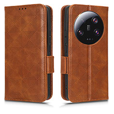 Coque Portefeuille Livre Cuir Etui Clapet C02X pour Xiaomi Mi 13 Ultra 5G Marron