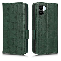 Coque Portefeuille Livre Cuir Etui Clapet C02X pour Xiaomi Poco C51 Vert