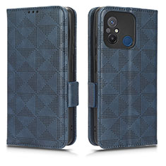 Coque Portefeuille Livre Cuir Etui Clapet C02X pour Xiaomi Poco C55 Bleu