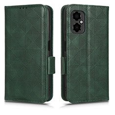 Coque Portefeuille Livre Cuir Etui Clapet C02X pour Xiaomi Poco M4 5G Vert