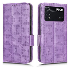 Coque Portefeuille Livre Cuir Etui Clapet C02X pour Xiaomi Poco M4 Pro 4G Violet