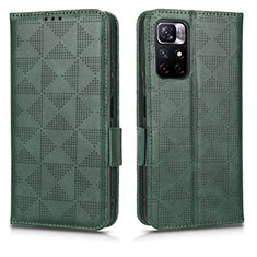 Coque Portefeuille Livre Cuir Etui Clapet C02X pour Xiaomi Poco M4 Pro 5G Vert