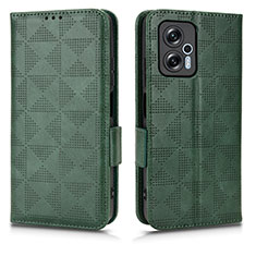 Coque Portefeuille Livre Cuir Etui Clapet C02X pour Xiaomi Poco X4 GT 5G Vert