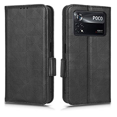 Coque Portefeuille Livre Cuir Etui Clapet C02X pour Xiaomi Poco X4 Pro 5G Noir