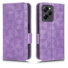 Coque Portefeuille Livre Cuir Etui Clapet C02X pour Xiaomi Poco X5 Pro 5G Violet