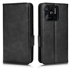 Coque Portefeuille Livre Cuir Etui Clapet C02X pour Xiaomi Redmi 10 India Noir