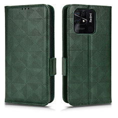 Coque Portefeuille Livre Cuir Etui Clapet C02X pour Xiaomi Redmi 10C 4G Vert