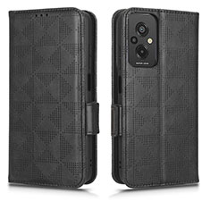 Coque Portefeuille Livre Cuir Etui Clapet C02X pour Xiaomi Redmi 11 Prime 4G Noir