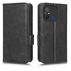 Coque Portefeuille Livre Cuir Etui Clapet C02X pour Xiaomi Redmi 12C 4G Noir