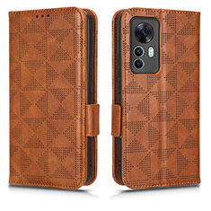 Coque Portefeuille Livre Cuir Etui Clapet C02X pour Xiaomi Redmi K50 Ultra 5G Marron