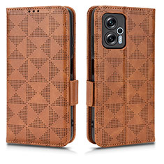 Coque Portefeuille Livre Cuir Etui Clapet C02X pour Xiaomi Redmi K50i 5G Marron