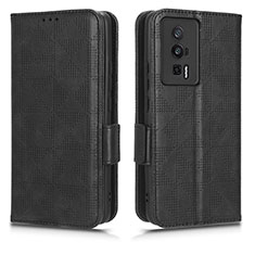 Coque Portefeuille Livre Cuir Etui Clapet C02X pour Xiaomi Redmi K60 5G Noir