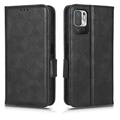 Coque Portefeuille Livre Cuir Etui Clapet C02X pour Xiaomi Redmi Note 10 5G Noir