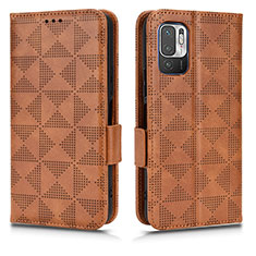 Coque Portefeuille Livre Cuir Etui Clapet C02X pour Xiaomi Redmi Note 10 JE 5G Marron