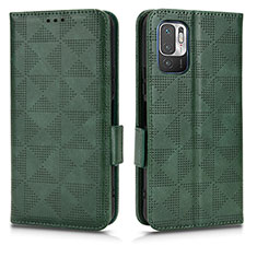 Coque Portefeuille Livre Cuir Etui Clapet C02X pour Xiaomi Redmi Note 10 JE 5G Vert