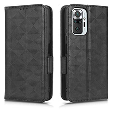 Coque Portefeuille Livre Cuir Etui Clapet C02X pour Xiaomi Redmi Note 10 Pro 4G Noir