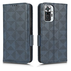 Coque Portefeuille Livre Cuir Etui Clapet C02X pour Xiaomi Redmi Note 10 Pro Max Bleu