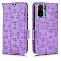 Coque Portefeuille Livre Cuir Etui Clapet C02X pour Xiaomi Redmi Note 10S 4G Violet